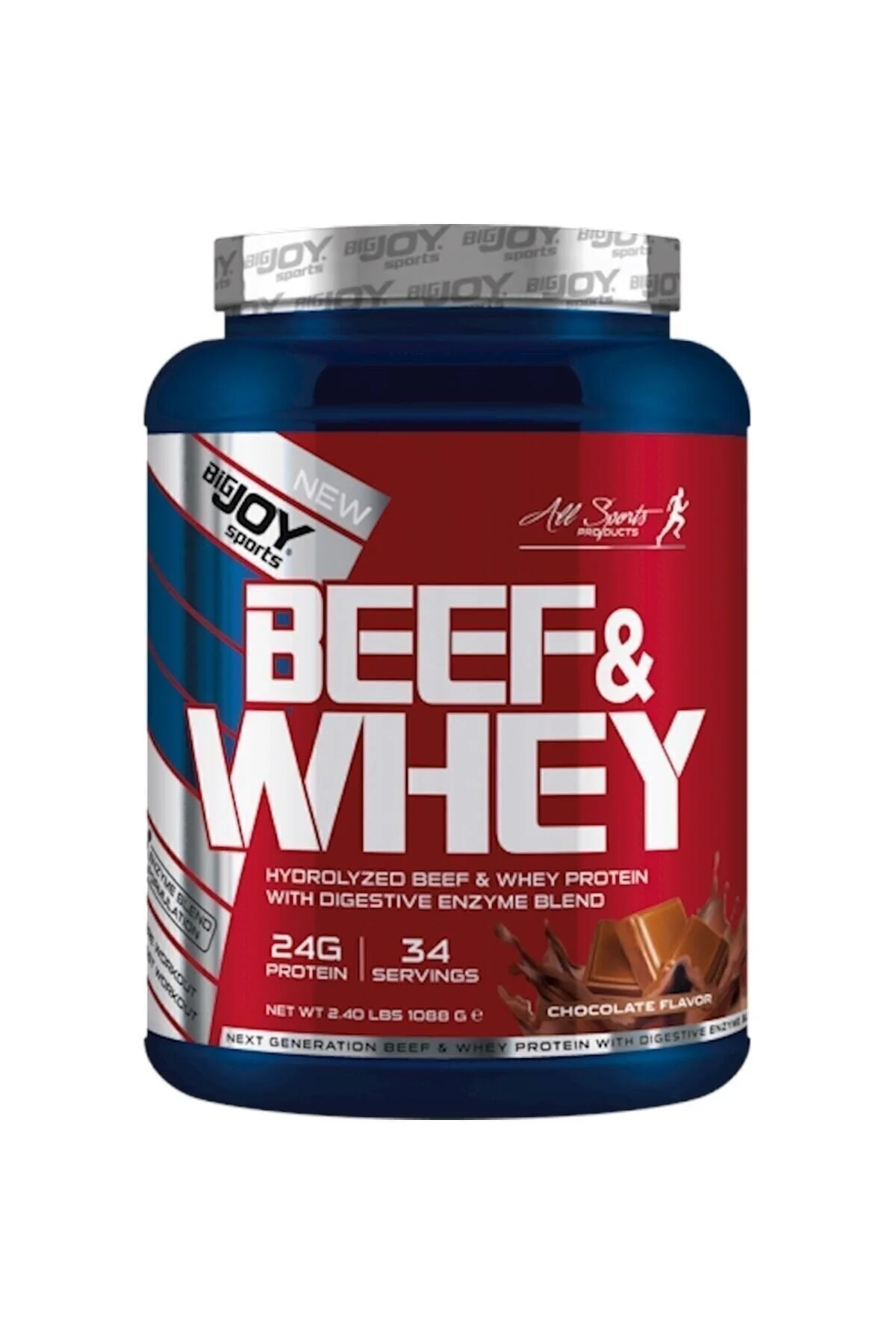 Bigjoy Sports Beef Whey Protein Tozu Çikolata Aromalı 1088 gr