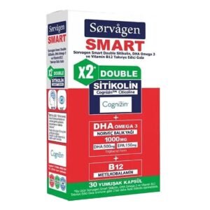 Sorvagen Smart Double Sitikolin Dha Omega 3 ve B12 30 Kapsül