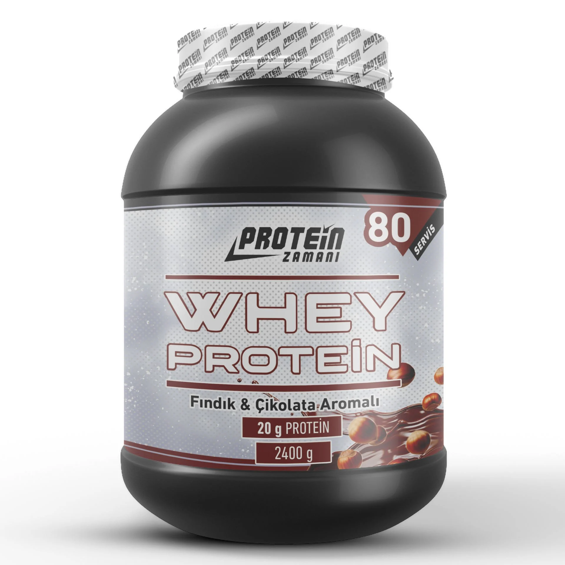 Protein Zamanı Whey Protein Tozu 2400 gr 80 Servis - Fındık & Çikolata