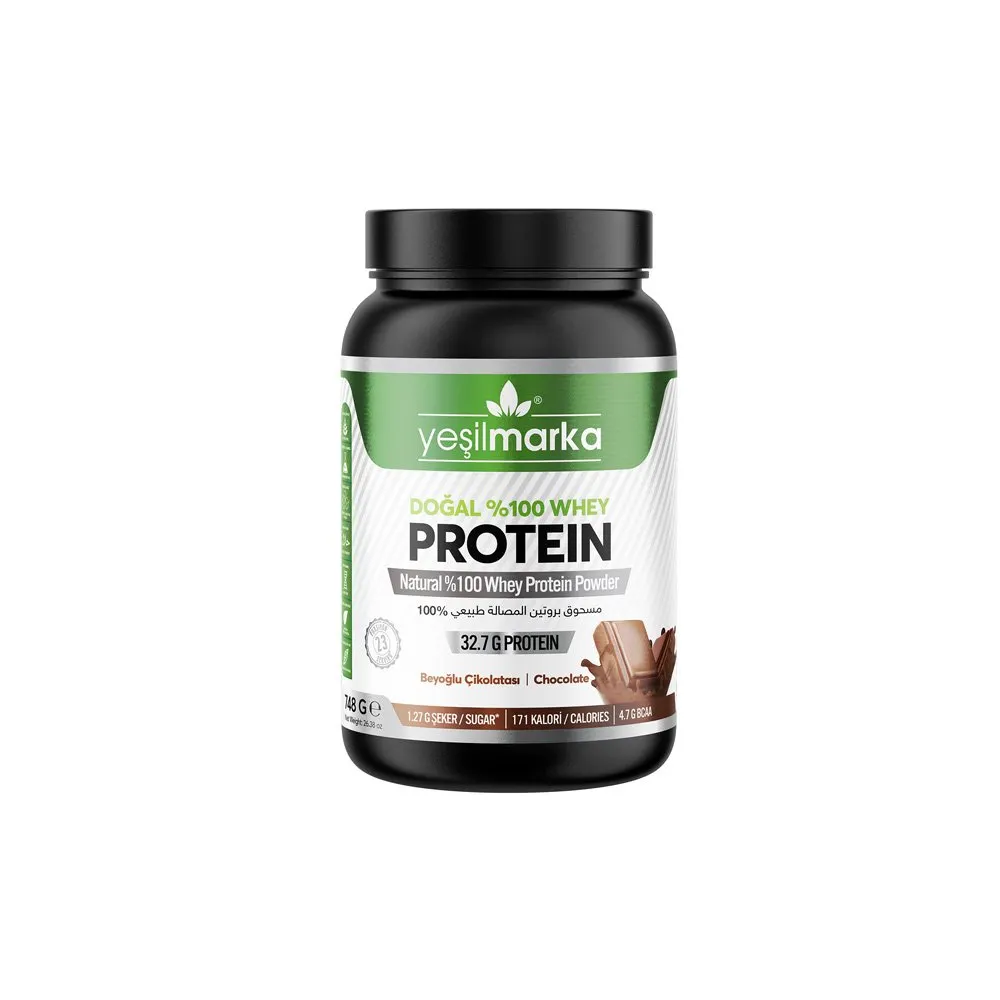 Yeşilmarka Doğal Whey Çikolatalı Protein Tozu 748 gr