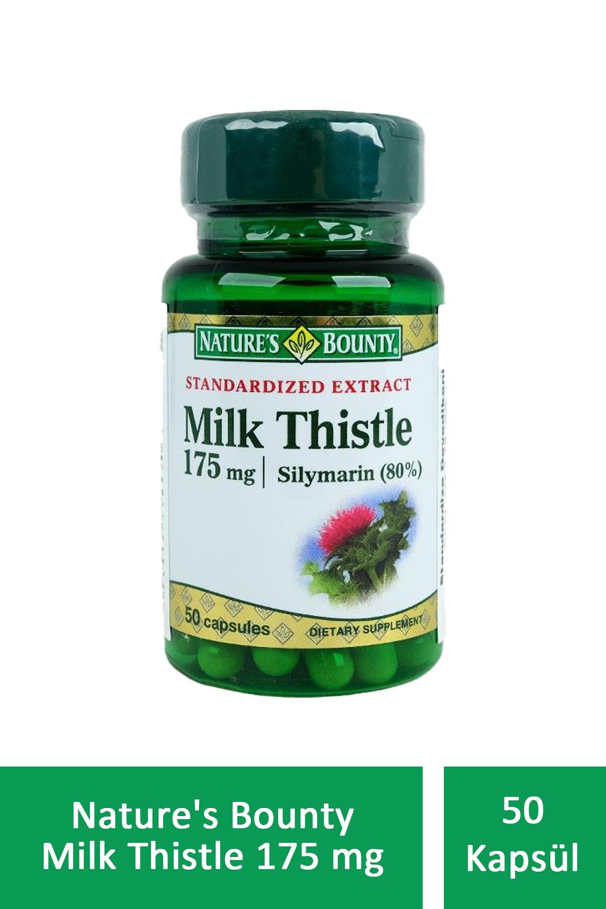 Nature`s Bounty Milk Thistle 175 mg 50 Kapsül