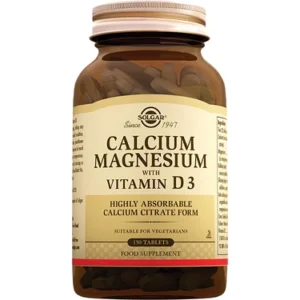 Solgar Kalsiyum Magnezyum Vitamin D3 150 Tablet