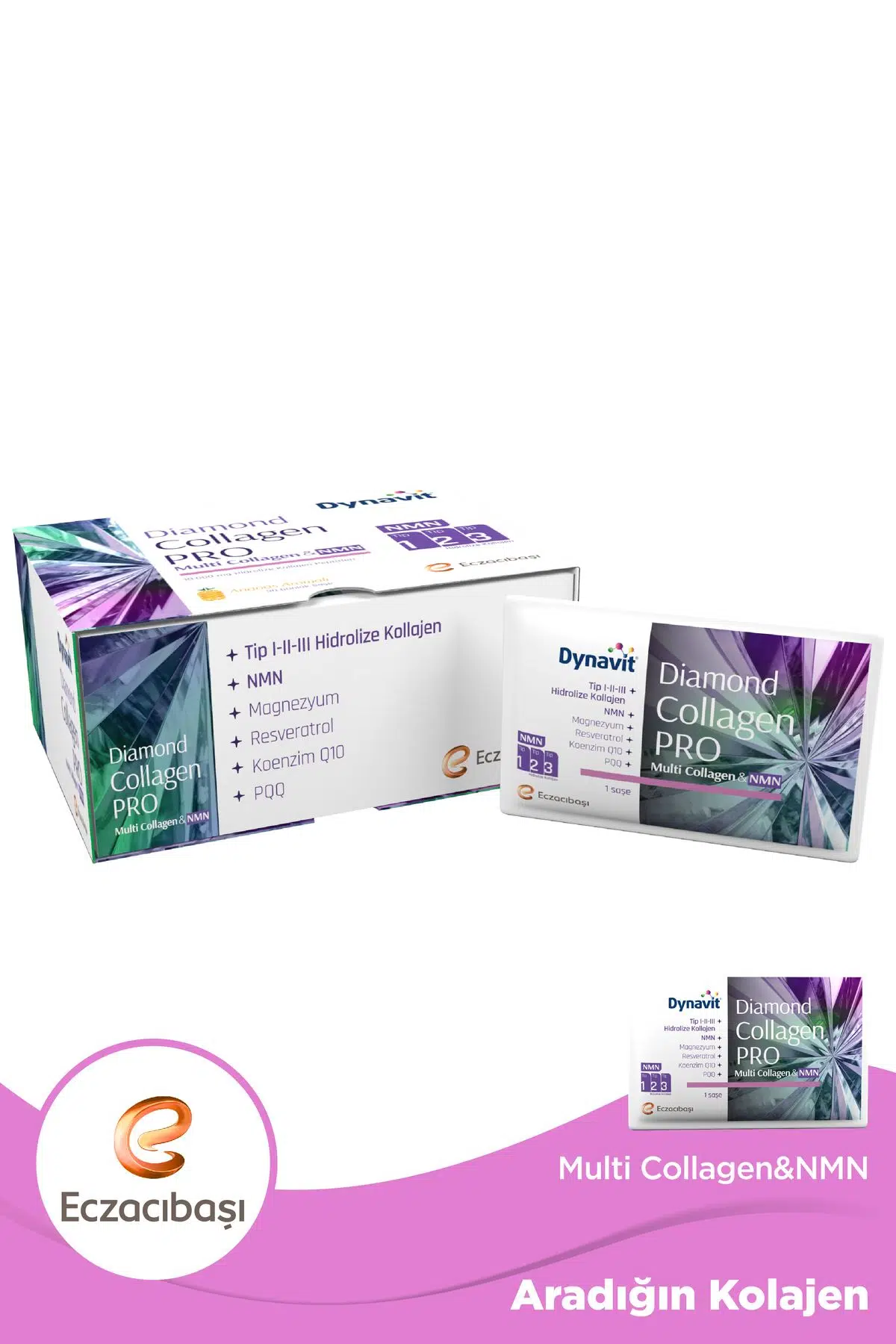 Dynavit Diamond Nmn Collagen Kolajen Pro 30 Saşe