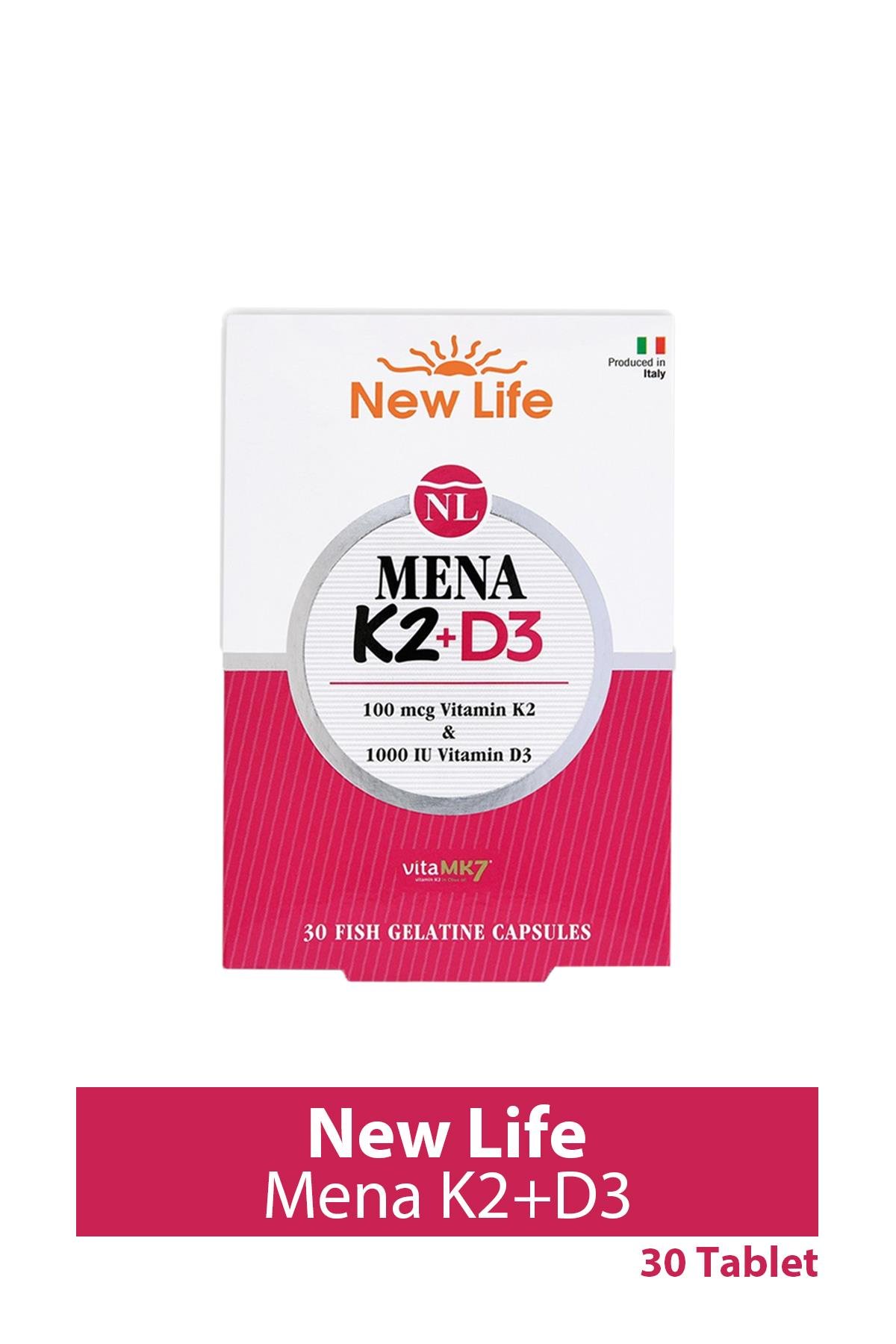 New Life Mena K2+D3 30 Kapsül