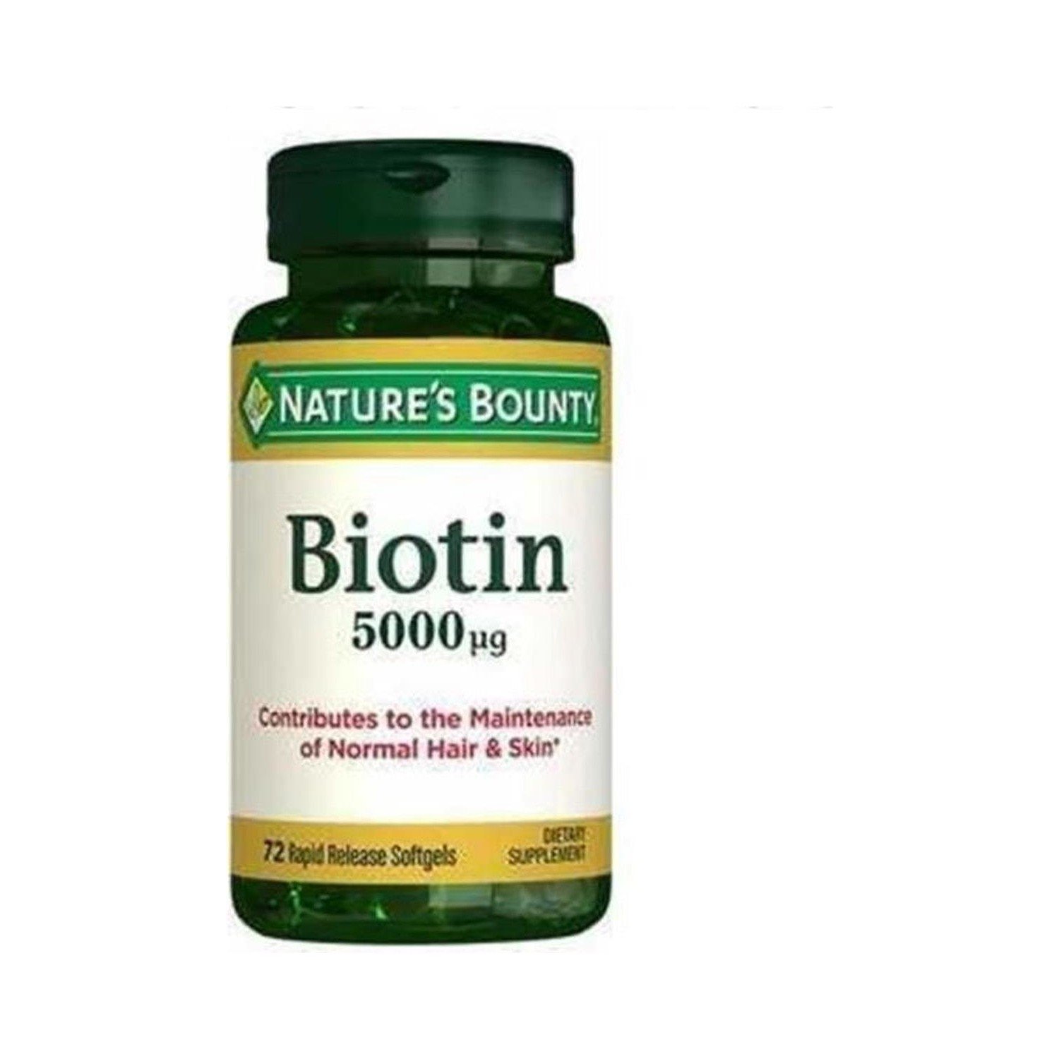 Nature`s Bounty Biotin 5000 mcg 72 Kapsül