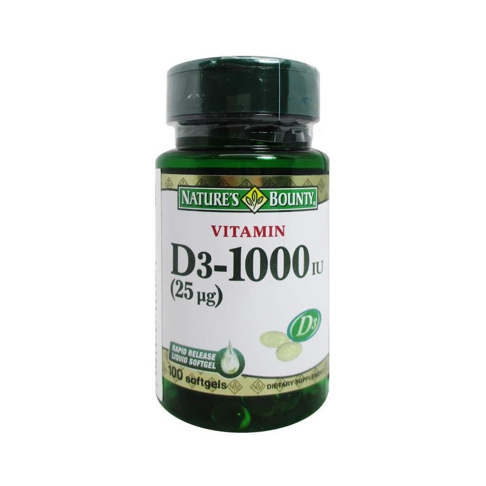 Nature`s Bounty Vitamin D3 1000 IU 100 Softgel