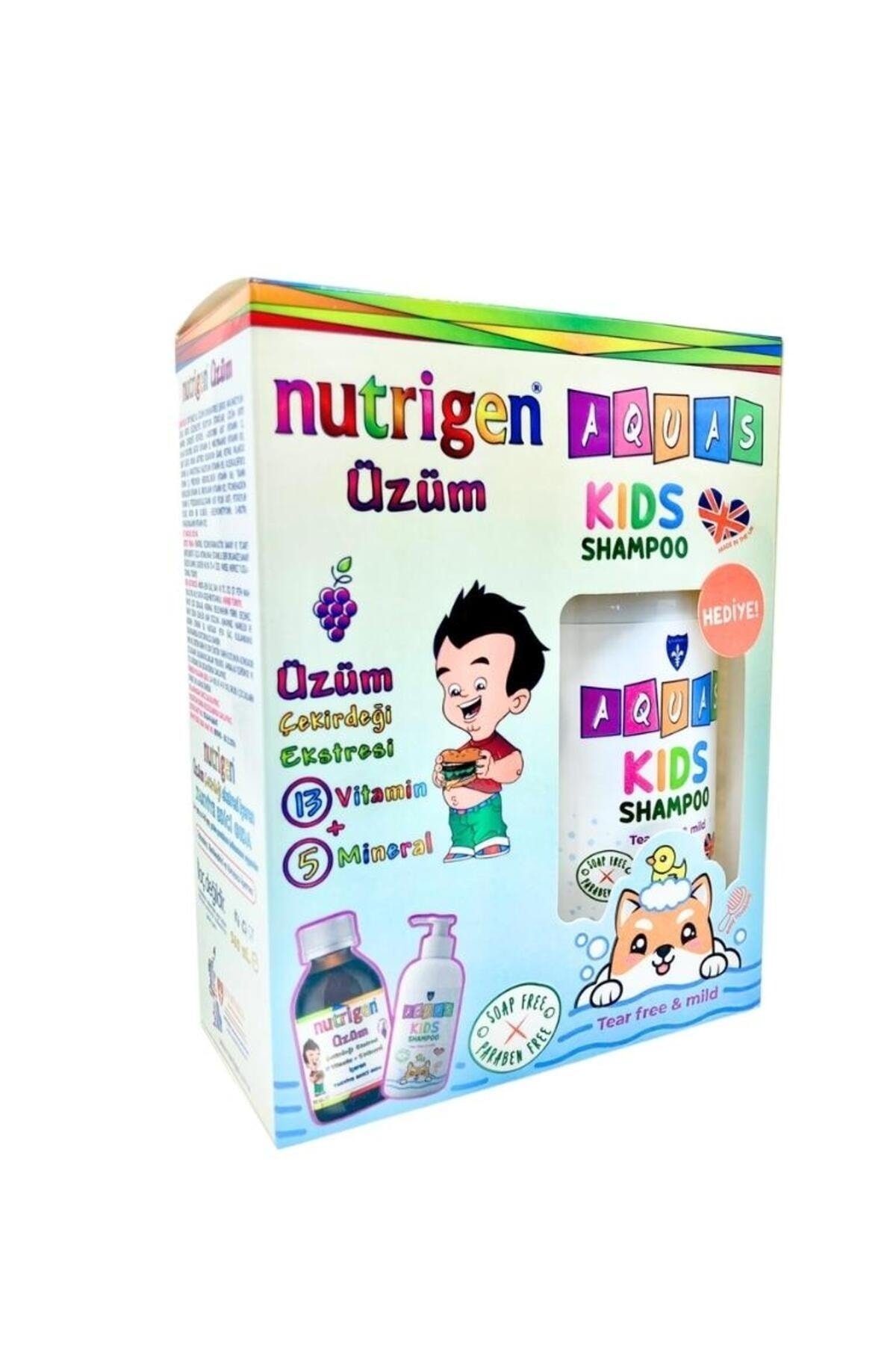 Nutrigen Üzüm Pediatrik Şurup 200 ml + Aquas Kids Şampuan 250 ml Hediyeli