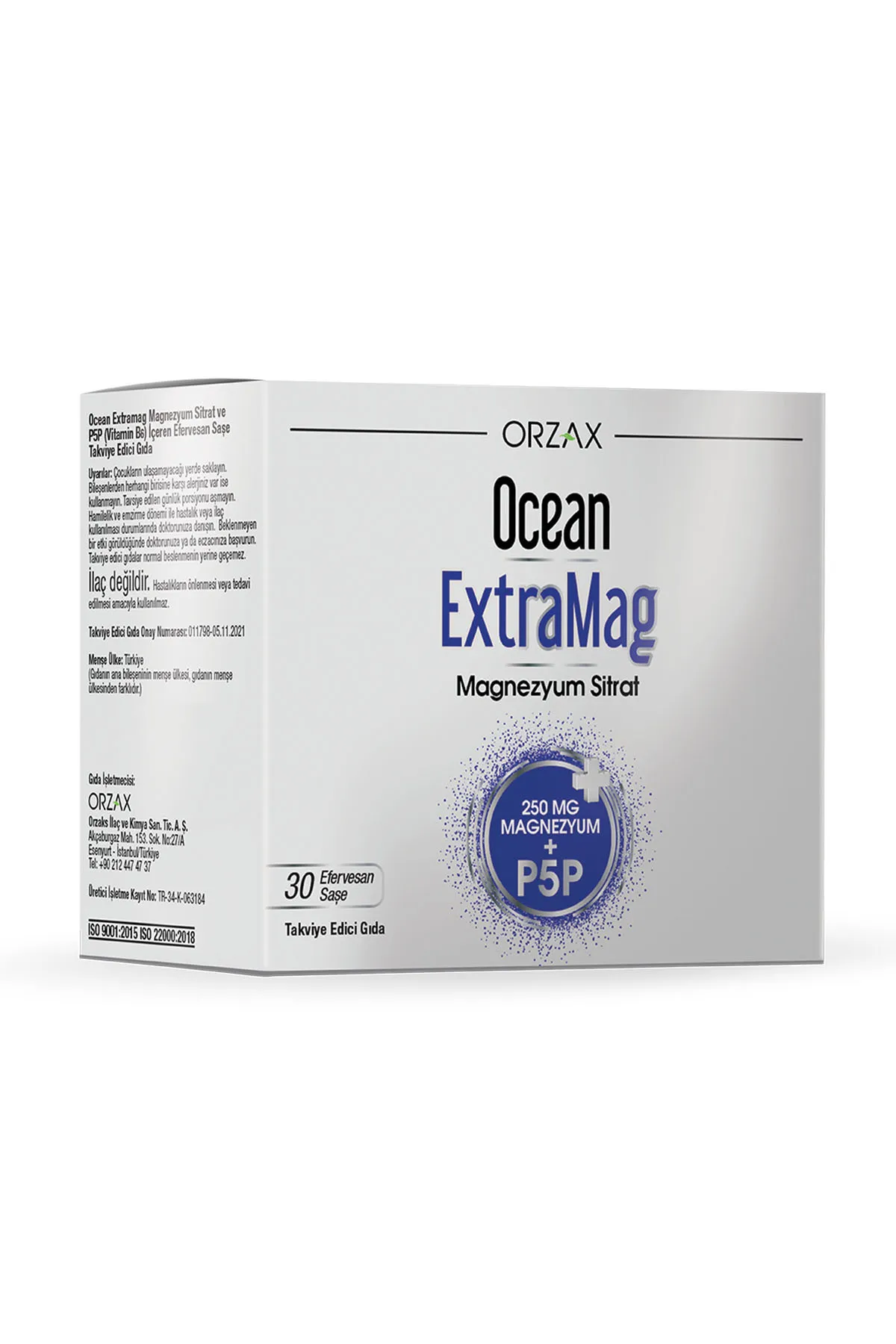 Ocean Extramag Magnezyum Sitrat 250 mg + P5p 30 Saşe