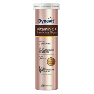 Dynavit Vitamin C+ Sambucus Nigra 20 Efervesan Tablet