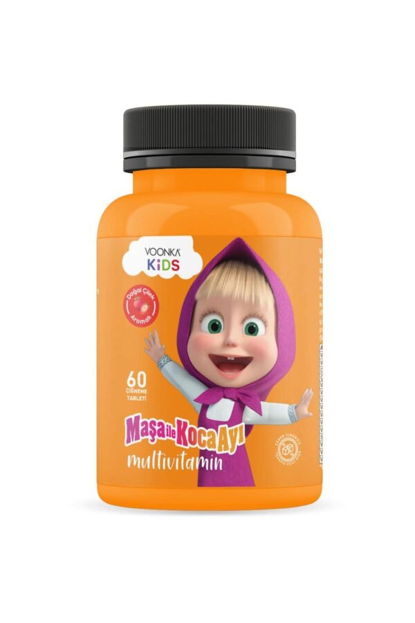 VOONKA Kids Maşa İle Koca Ayı Multivitamin Çilek Aromalı