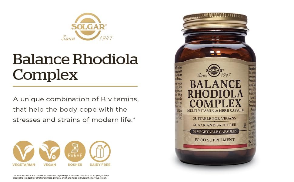 Solgar Balance Rhodiola Complex 60 Kapsül - Görsel 2