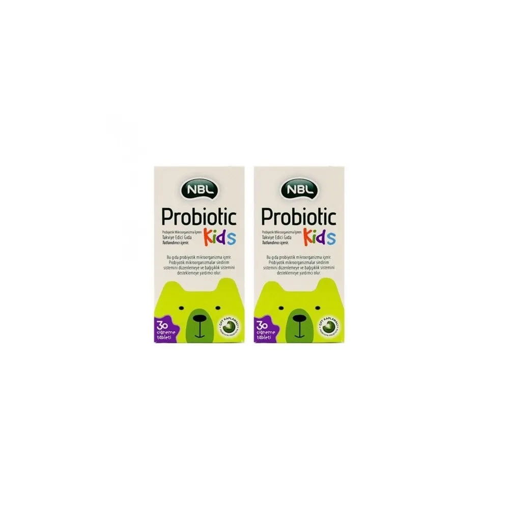 NBL Probiotic Kids 30 Çiğneme Tableti 2’li Kofre - Görsel 4