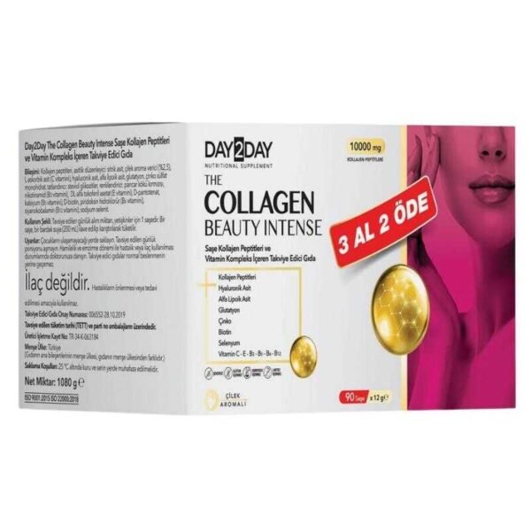 Day2Day The Collagen Beauty Çilek Aromalı 10000 mg 30 Saşe - 3 Al 2 Öde