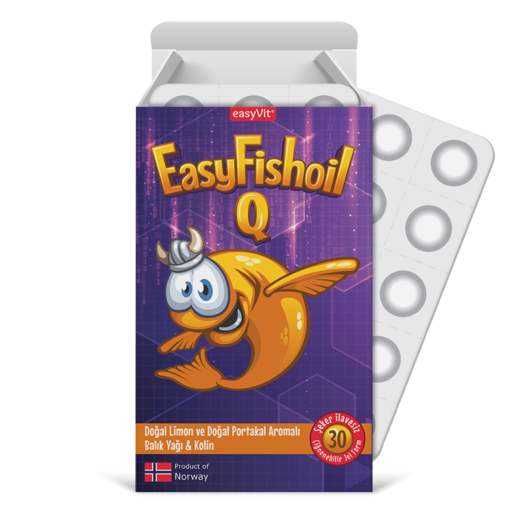 EasyFishoil Q Omega 3 Kolin Vitamin 30 Tablet