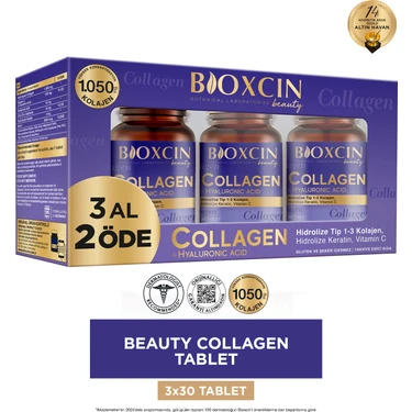 Bioxcin Collagen Hyaluronic Acid Hidrolize Tip 1-3 Kolajen 3 x 30 Tablet - 3 Al 2 Öde - Görsel 2