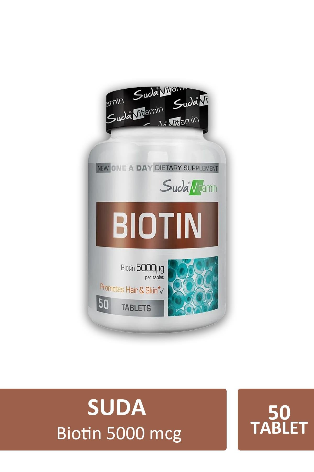 Suda Vitamin Biotin 5000 mcg 50 Tablet