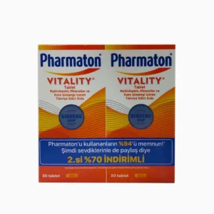 Pharmaton Vitality 30 Tablet Avantajlı 2`li Paket - 2.Si %70 İndirimli